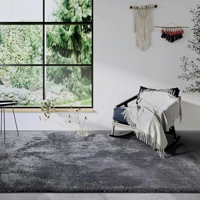 Abbildung von HANSE Home Hochflor Teppich &quot;Olaf&quot;, rechteckig, 38 mm Höhe, Langflor, Shaggy, einfarbig, flauschig, weich, glänzend, modern, uni