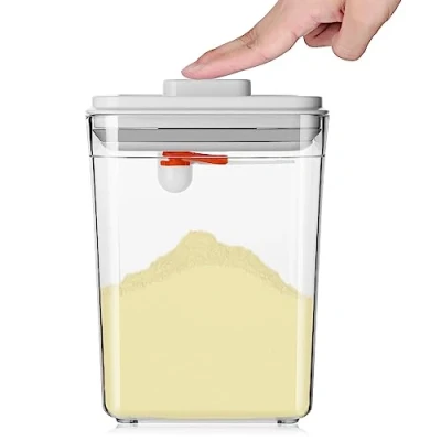 Abbildung von DUOJIN 2.3L Milchpulver Spender, Tragbare Aufbewahrungsbox Versiegelter PulverbehäLter zur Aufbewahrung von Baby Milchpulver, Obst und Lebensmitteln (2300ML)