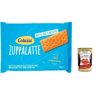 Abbildung von 6x Colussi Zuppalatte Italienische Kekse ohne Palmöl Biscuits Cookies Kleingebäck 500g + Italian Gourmet polpa 400g