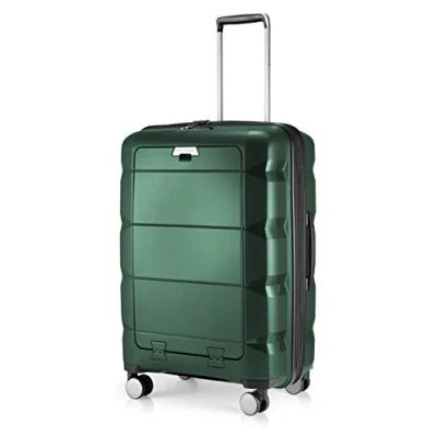 Abbildung von HAUPTSTADTKOFFER Britz Hartschalen Koffer mit Laptopfach Trolley Rollkoffer Reisekoffer Erweiterbar, TSA, 4 Rollen, 65.5 cm, 60 Liter, Dunkelgrün