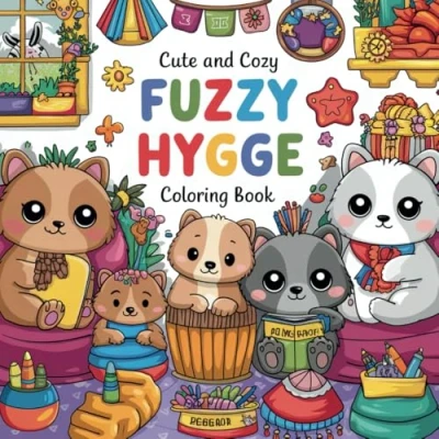 Abbildung von Fuzzy Hygge: Coloring Book for Adults &amp; Kids A Relaxing Experience with Cute and Cuddly creatures