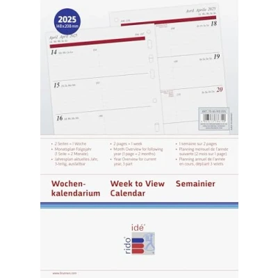 Abbildung von rido/idé Wochenkalendarium Timing 1 (2025), 2 Seiten = Woche, A5, 128