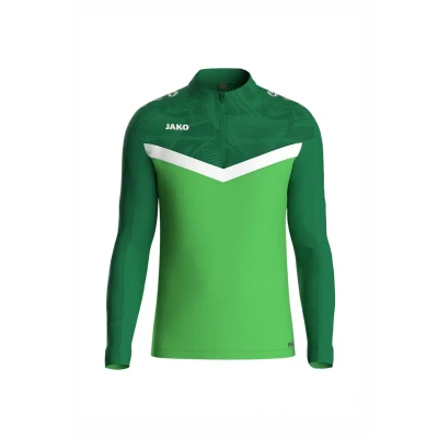 Abbildung von JAKO Fussball Iconic Halfzip Sweatshirt für Kinder, Größe: 164, Gruen