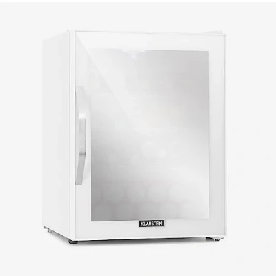 Abbildung von Klarstein Getränkekühlschrank HEA Beersafe XL WG 10034929A, 63 cm hoch, 47 breit, Bierkühlschrank Hausbar Getränke Flaschenkühlschrank Glastür