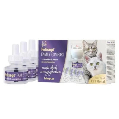 Abbildung von Felisept Katzenstreu 3x FAMILY Comfort Nachfüller 45ml