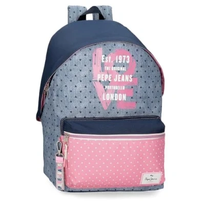 Abbildung von Pepe Jeans Noni Denim Schulrucksack, anpassbar an Trolley, Mehrfarbig, 31 x 42 17,5 cm, Polyester, 22,79 l, bunt, Trolley