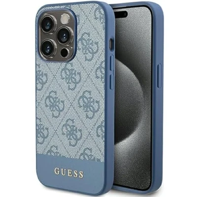 Abbildung von Guess GUHCP15XG4GLBL Hülle für iPhone 15 Pro Max 6.7&quot; Blau hardcase 4G Stripe Collection