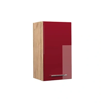 Abbildung von Vicco Hängeschrank Fame Line, Bordeaux Hochglanz/Goldkraft Eiche, 40 cm