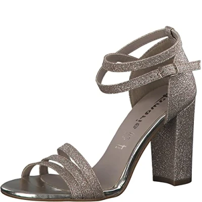 Abbildung von Tamaris Riemensandalette, Damen, Größe: 37, Light gold glam Schuhe