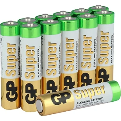 Abbildung von GP Batterien AAA 1,5V, Super Alkaline Technologie, 12 Stück Microzellen LR03