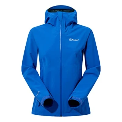Abbildung von Berghaus Damen Mehan Vented Wasserdichte Shell Jacke, strapazierfähiger, atmungsaktiver Regenmantel, Blau, 34 EU