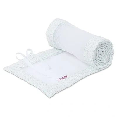 Abbildung von babybay Nestchen Mesh passend für Modell Original, weiß Glitzersterne mint