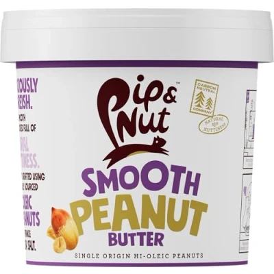 Abbildung von Pip &amp; Nut Cremige Erdnussbutter (1kg), Kein Palmöl, ohne Zuckerzusatz, ein natürliches Produkt, vegan und einzelner Ursprung Hi Oleic Erdnüsse
