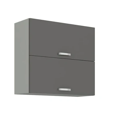 Abbildung von Küchen Preisbombe Hängeschrank 80 cm Küche Bianca Grey Grau Hochglanz Küchenzeile Küchenblock