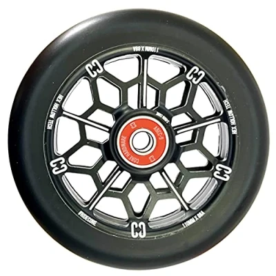 Abbildung von Core Hex Hollow Stunt Scooter Rolle 110mm I Kinder Trick Tret Roller Rollen Rad Ersatz Wheel (Hex Schwarz)