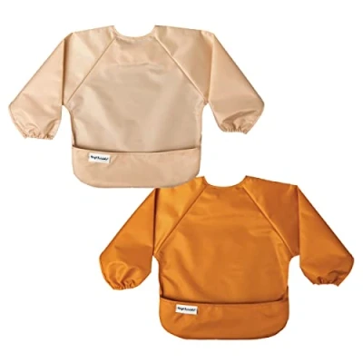 Abbildung von Tiny Twinkle Lätzchen Wasserdichtes 2er Pack Outfit, Wipe Clean Cape für die Entwöhnung Verstellbares Kleinkinder 0 24Monate Maschine waschbar und Tug Proof Verschluss