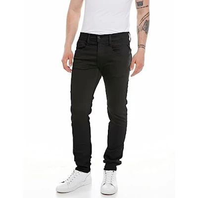 Abbildung von Replay Anbass Hyperflex Clouds Jeans Slim Fit, Herren, Größe: 30x30, Black