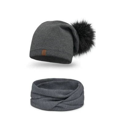 Abbildung von Vivisence LOOP SET Schal, Damen, Größe: One Size, Graphite