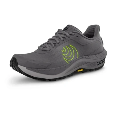Abbildung von Topo Athletic Herren MTN Racer 4 Leichte, bequeme 5 mm Drop Trail Running Schuhe, Sportschuhe für Trail, Grau/Limette, 41.5 EU