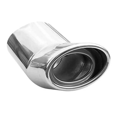 Abbildung von Auspuffblende Endrohr Endstuck Auspuff Blende Schalldampf Sportauspuff Universell Sport Tuning Optik Edelstahl Oval bis 51mm Chrom AutoHobby