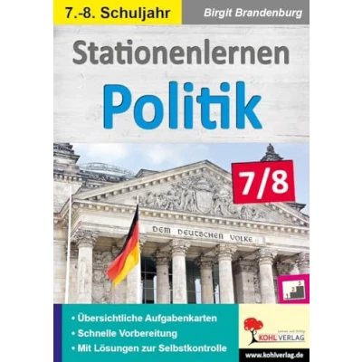 Abbildung von Stationenlernen Politik / Klasse 7 8: Kopiervorlagen zum Einsatz im 7. 8. Schuljahr