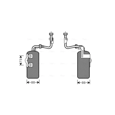 Abbildung von PRASCO VOD126 Trockner R 134a Aluminium VOLVO: V50, C30, S40 II