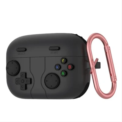 Abbildung von GIOPUEY Hülle Kompatibel mit Sony LinkBuds S, Niedlich Spaß Cartoon Silikon TPU Schutzhülle Schlüsselbundhaken Case Cover für Jungen Mädchen Männer Frauen Dark Gray