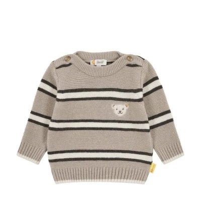 Abbildung von Steiff Pullover EU Größe 74 Dove, Jungen Pullover, Pulli langärmelig, Baby Pulli, Rundhals, warm und bequem, waschmaschinenfest
