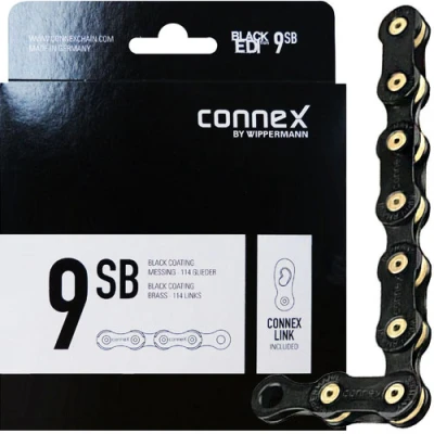 Abbildung von Connex Wippermann Kette 9SB 1/2&quot;x11/128&quot;.114 Gl..9 f..schwarz/gold