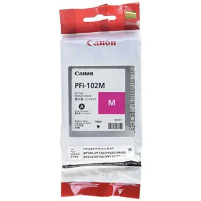 Abbildung von Canon PFI 102M Ink Tank Pigment Magenta Tintenpatrone für Drucker, Magenta, Tintenstrahl, 130 ml