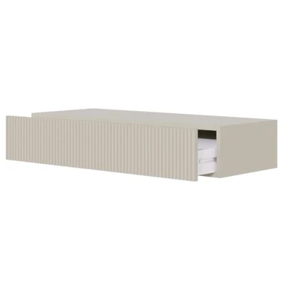 Abbildung von Selsey Schminktisch Makeup Tisch Frisiertisch Hängend Kosmetiktisch 110 cm Mit 2 Schubladen Veldio Graubeige