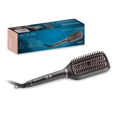 Abbildung von Cecotec Elektrische Glättbürste Quadratform InstantCare SquareBrush. 50 W, einstellbare Temperatur (130 210C), Keramikbeschichtung, Ionengenerator und 360 drehbares Kabel