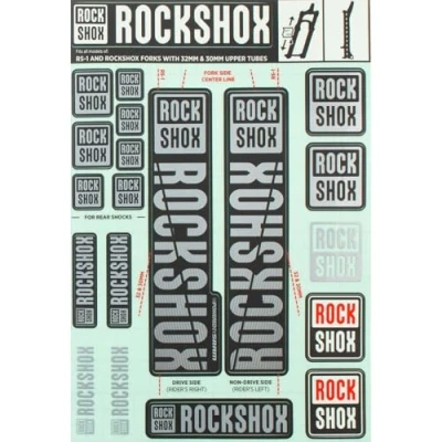 Abbildung von RockShox Unisex Erwachsene Klistermærkesæt 30/32 mm og Rs1 Grå, Sid/Reba/Revelation (