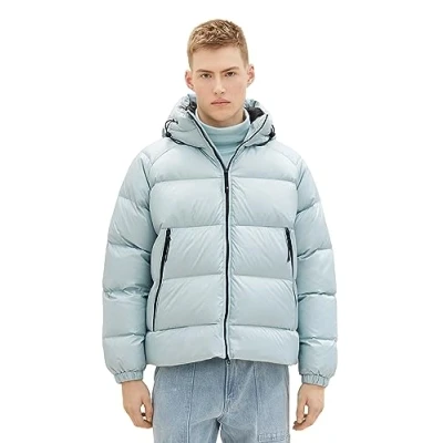 Abbildung von TOM Tailor Denim Daunenjacke, Herren, Größe: Large, Dusty mint blue