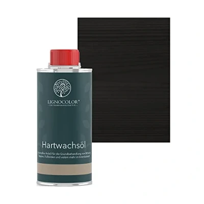 Abbildung von Lignocolor Hartwachsöl (250 ml, Schwarz) Holzöl für den Innenbereich