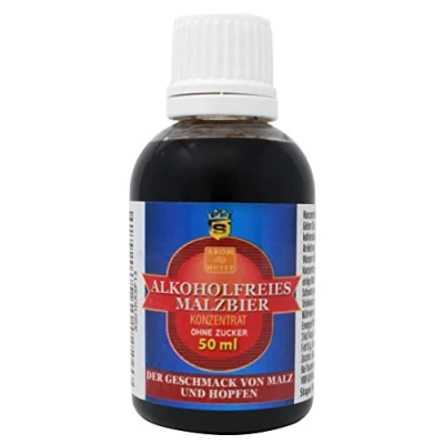Abbildung von Alkoholfreie Malzbier Konzentrat Drops 1 Flasche 50 ml ergibt 25 Liter hochkonzentriertes Aroma ohne Zucker für Wassersprudler prickelnd kalorienarm Konservierungsstoffe