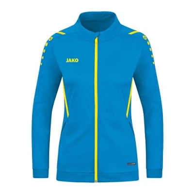 Abbildung von JAKO Damen polyesterjas Polyesterjacke Challenge, blau/neongelb, 36 EU