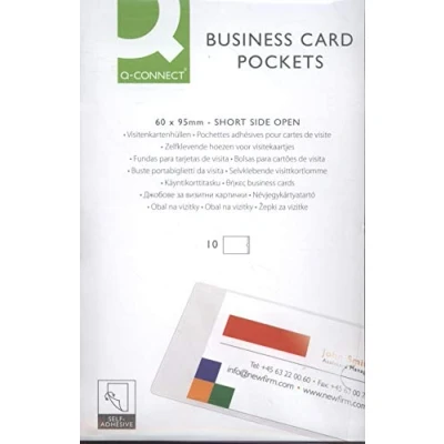 Abbildung von Connect Visitenkartentasche 95x60mm selbstklebend kurze Seite offen VE