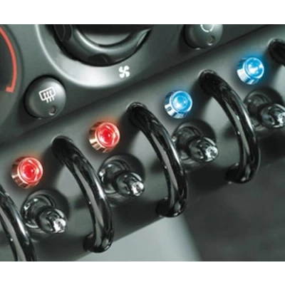Abbildung von Foliatec LED Control Light silber Kontrolllampe Signallampe Ø = 10mm, feuerrot