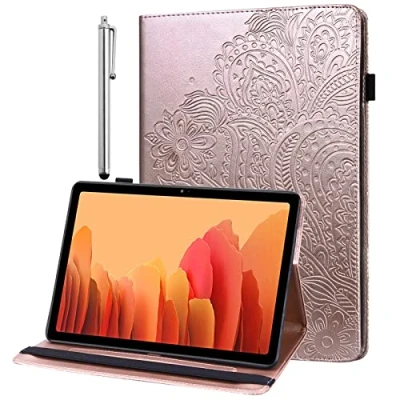 Abbildung von GLANDOTU Hülle für Lenovo Tab M8 (3./2./1. Gen) TB 8506F/TB 8506X/TB 8705F/TB 8705X mit Schutzfolie und Stylus Stift Ultra Dünn Standfunktion Flip Cover PU Leder (Roségold)