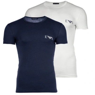 Abbildung von Emporio Armani CREW NECK 2 PACK Unterhemd/shirt, Herren, Größe: XL, White/black