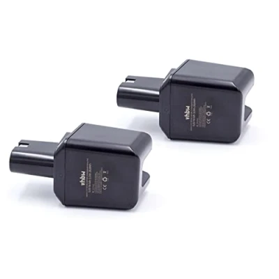 Abbildung von vhbw 2X Akku kompatibel mit Bosch GSB 9,6 Vet, VES, VE, GBM GSC V Werkzeug (3000 mAh, NiMH, V)