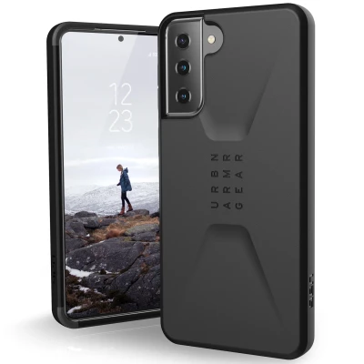 Abbildung von Samsung Galaxy S21 Plus Hülle Kunststoff UAG Hard Case/Backcover Handyhülle Schwarz Shockproof/Stoßfest