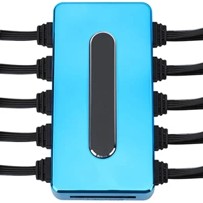 Abbildung von RGB Fan Hub, PC Case Controller 4 Pin, Lüftungs CPU Lüfter Splitter (RGB)