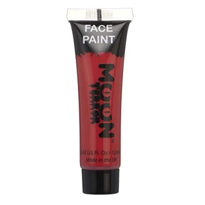 Abbildung von Moon Terror Halloween Gesichtsfarbe, Körperfarbe, SFX Make up, Spezialeffekt up (Blutrot, 12 ml (1 Stück))