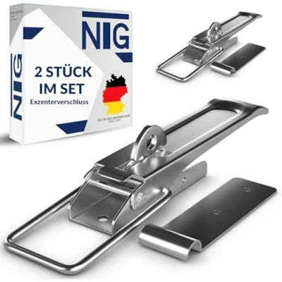 Abbildung von NTG Exzenterverschluss mit Befestigungsplatte 210 mm verzinkt und Witterungsbeständig Anhänger Spannverschluss Bordwandverschluss Hebelverschluss Anhängerverschluss (2 Stück)