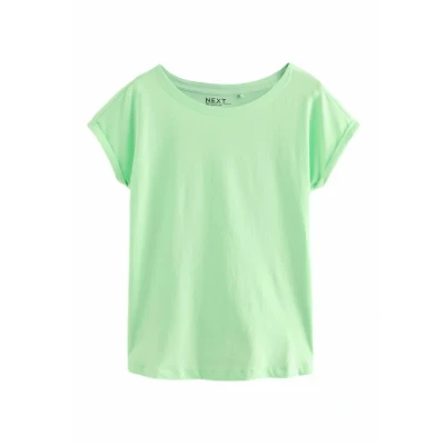 Abbildung von Next Regular FIT Round NECK CAP Sleeve Tshirt basic, Damen, Größe: 40xR, Green