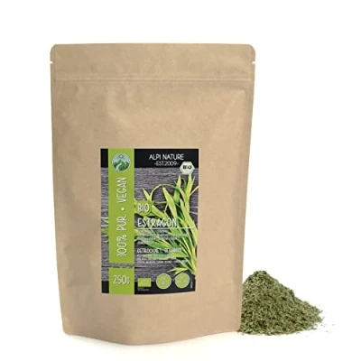 Abbildung von Bio Estragon getrocknet (250g), gerebelt, aus kontrolliert biologischem Anbau, laborgeprüft, 100% rein und naturbelassen