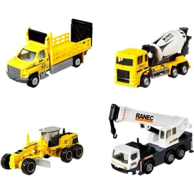 Abbildung von Mattel® Spielzeug Betonmischer Mattel HCC07 Matchbox Working Rigs Baustellenfahrzeuge, 4 er Pac