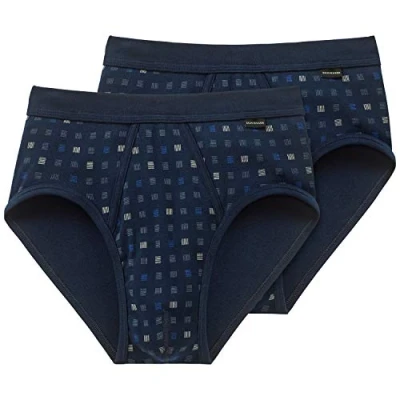 Abbildung von Schiesser Herren 2 Pack Sportslip Mit Eingriff Essentials Slip, Navy_225167, 3XL EU